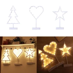 Lovely  Star Love LED 3D Light Night Cute Kids Gift Toy For Baby Children Bedroom Decoration Lamp In