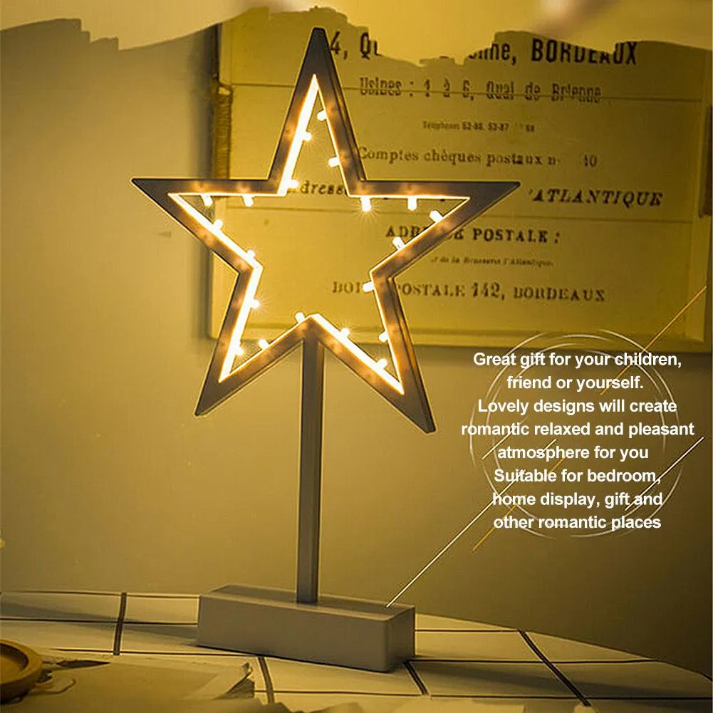 Lovely  Star Love LED 3D Light Night Cute Kids Gift Toy For Baby Children Bedroom Decoration Lamp In