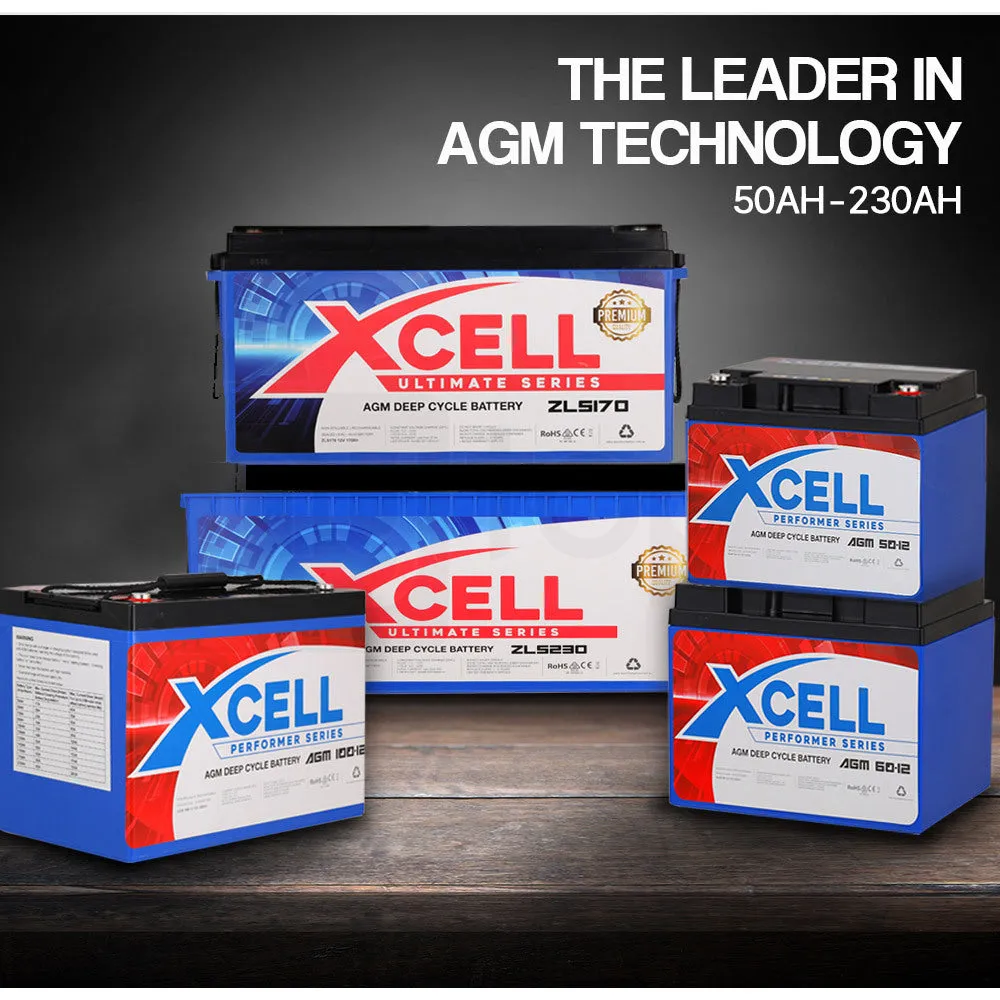 Maintenance-Free 50Ah AGM Deep Cycle Battery - 12V, X-Cell