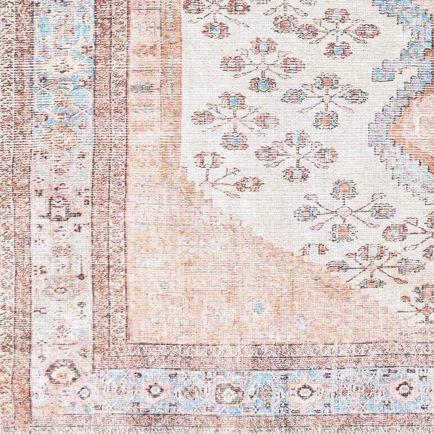 Midwoud Traditional Blush Washable Area Rug