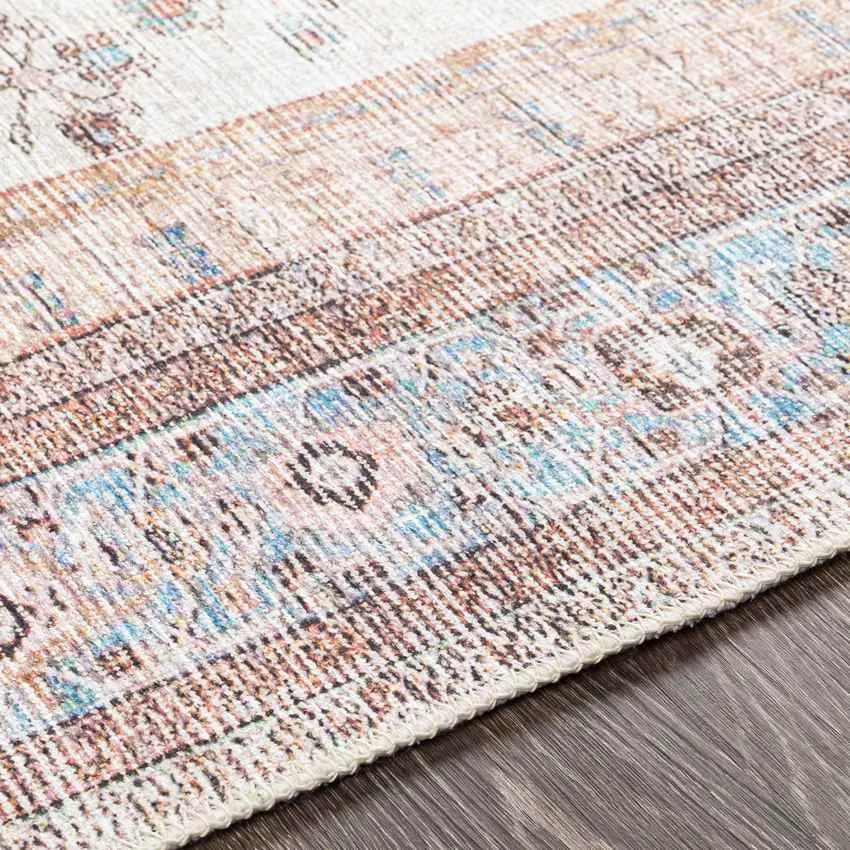 Midwoud Traditional Blush Washable Area Rug