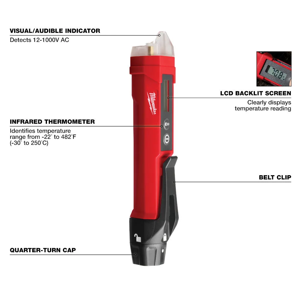 Milwaukee 2225-20 Non-Contact Voltage Detector w/ Laser Infrared Thermometer