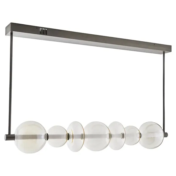 Modern Simple LED Linear Suspension Pendant Light For Dining Room/Kitchen Island