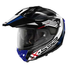 Nolan X-552 Adventure Dinamo Carbon White Blue Red Motorcycle Helmet