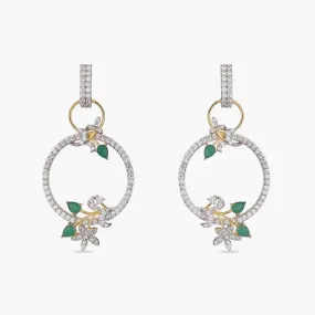 Olive Nakshatra CZ Earrings