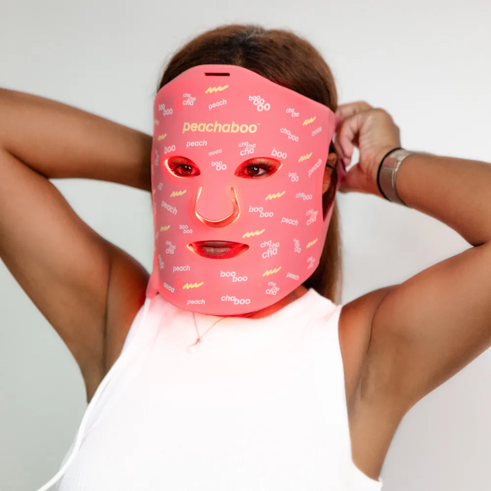 Peachaboo Pro Glo Silicone LED Light Therapy Mask