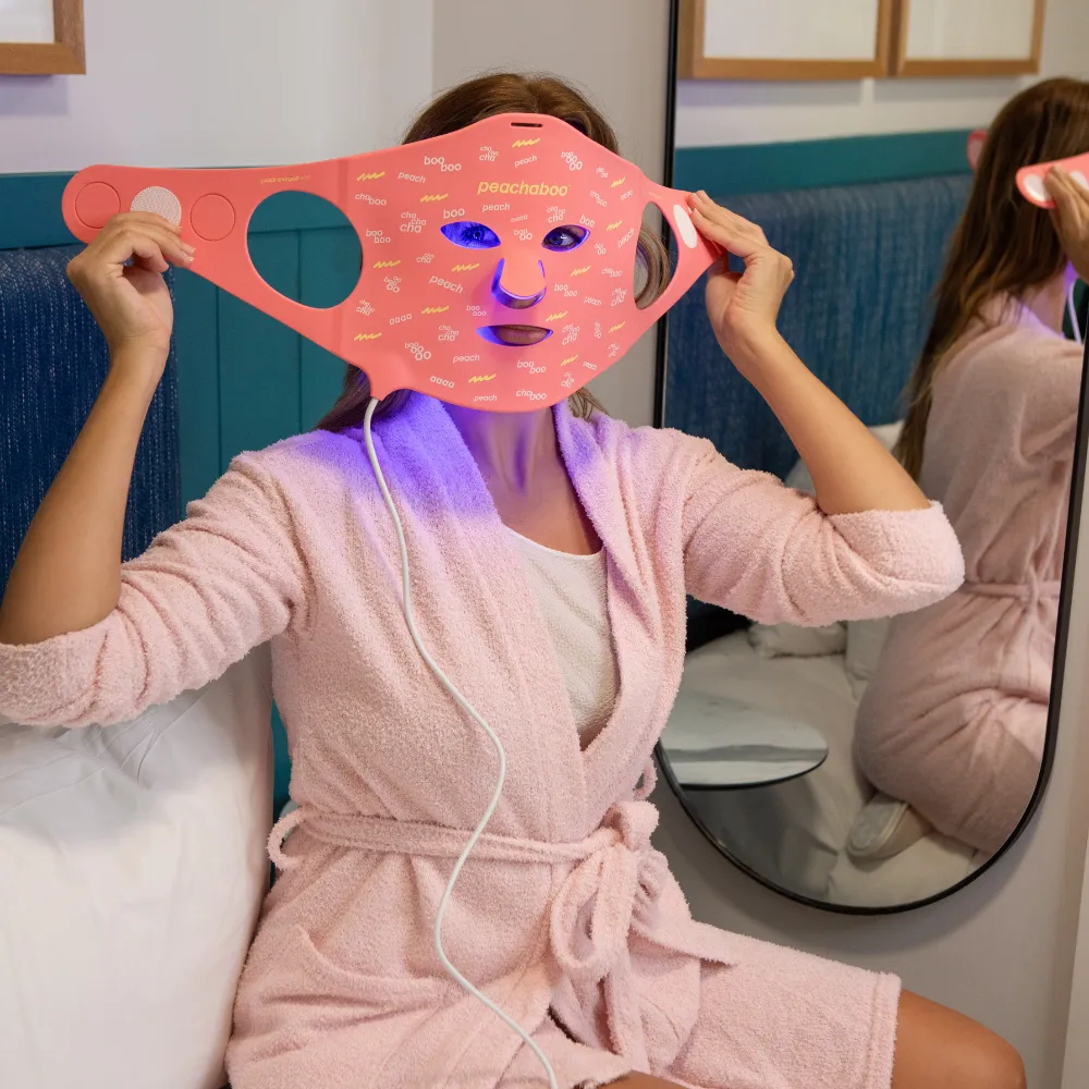 Peachaboo Pro Glo Silicone LED Light Therapy Mask