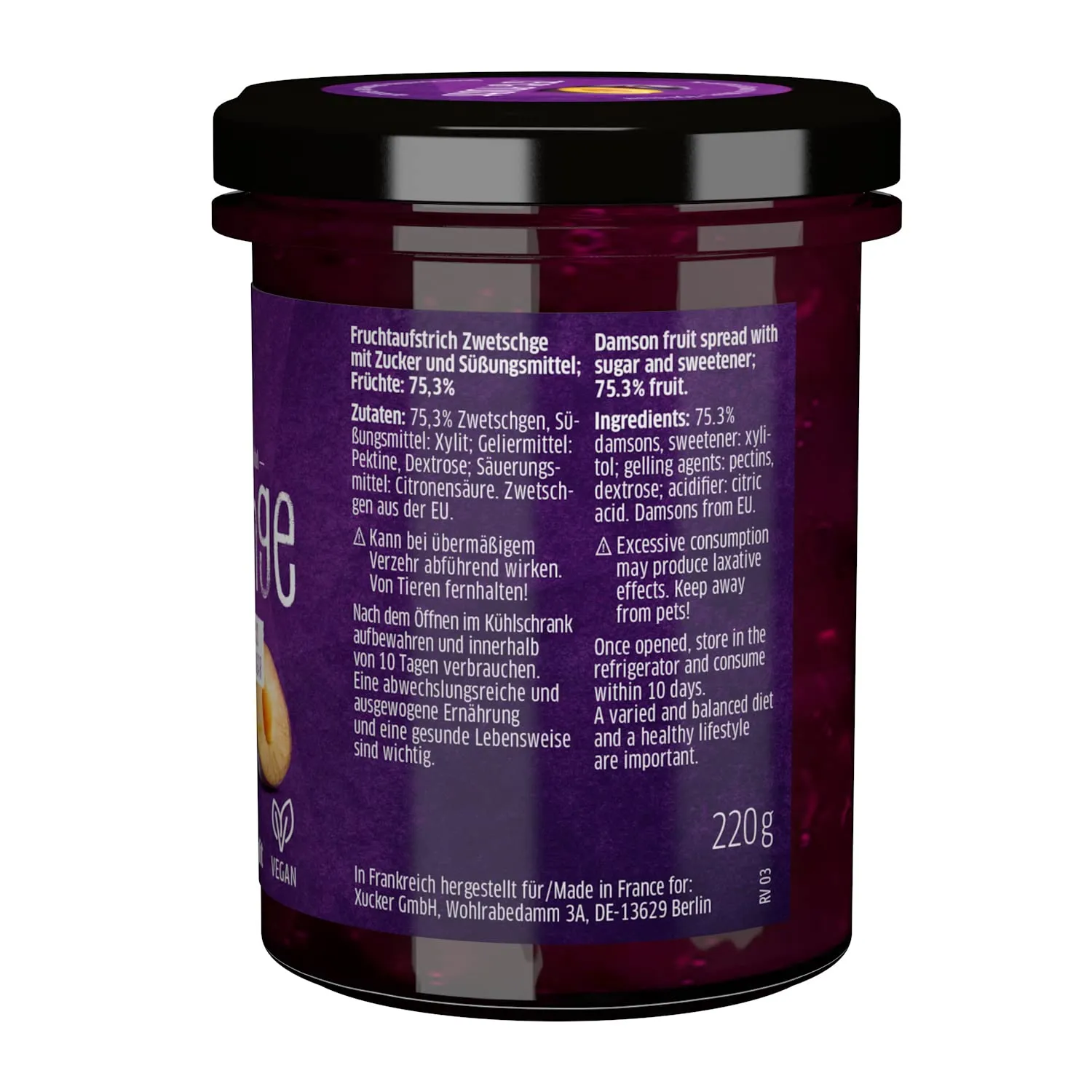 Plum Jam 75.3% fruit content