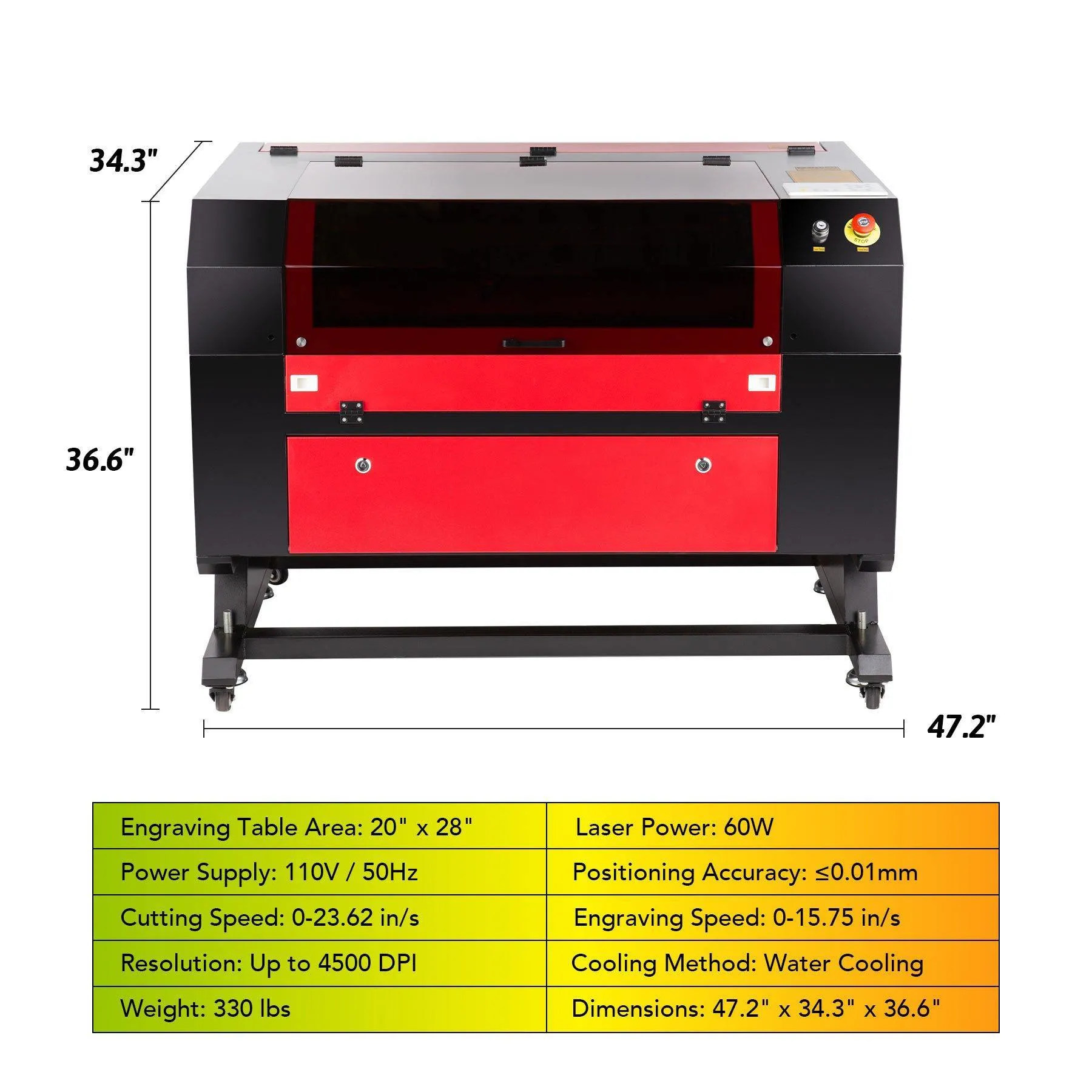 Pre-Owned AF2028-60 -  60W CO2 Laser Engraver Cutting Machine with 20” x 28” Working Area (with Auto Focus)