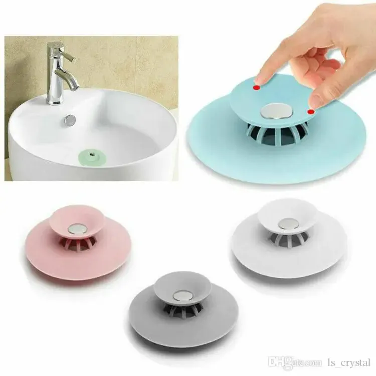 Silicone Hair Sink Flex Strainers Drainer Kitchen Bathroom Anti-Clogging Filter Sundry Catchers Floor Drain Cover Tool Accessory Basin Stopper