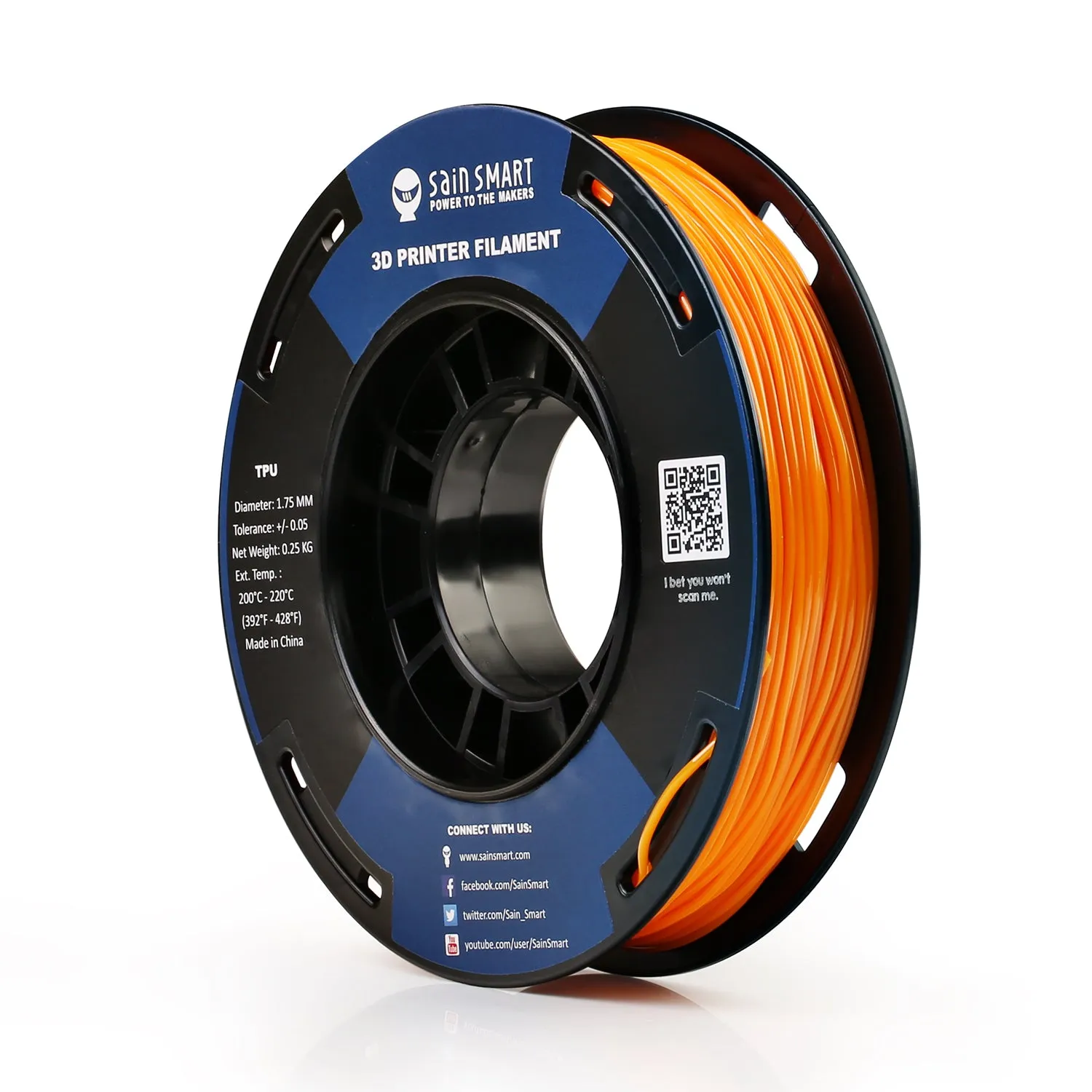 Small-Spool TPU Flexible Filament 1.75mm 250g/0.55lb