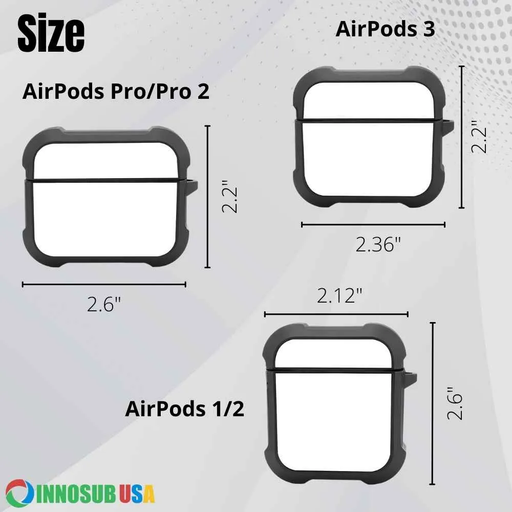 Sublimation Blanks AirPods Case 3/ 2 / 1 / AirPods Pro  | Plastic Case / Rubber Case