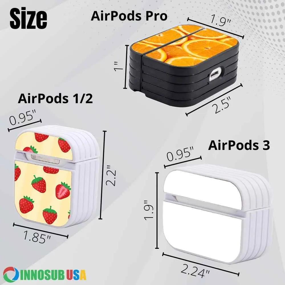 Sublimation Blanks AirPods Case 3/ 2 / 1 / AirPods Pro  | Plastic Case / Rubber Case