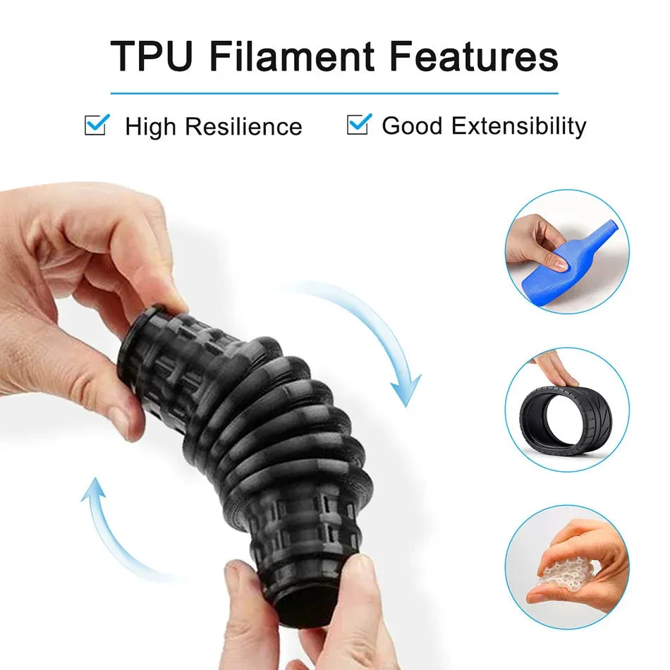 SUNLU TPU 2x500g Flexible 3D Printer Filament: Make Bendy Models And Prints