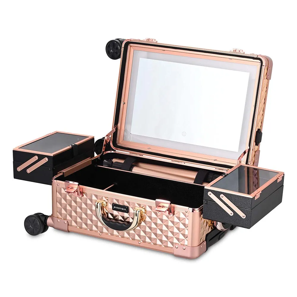 TheLAShop Artist Studio Rolling Makeup Travel Vanity Case w/ Light 15x10x23"