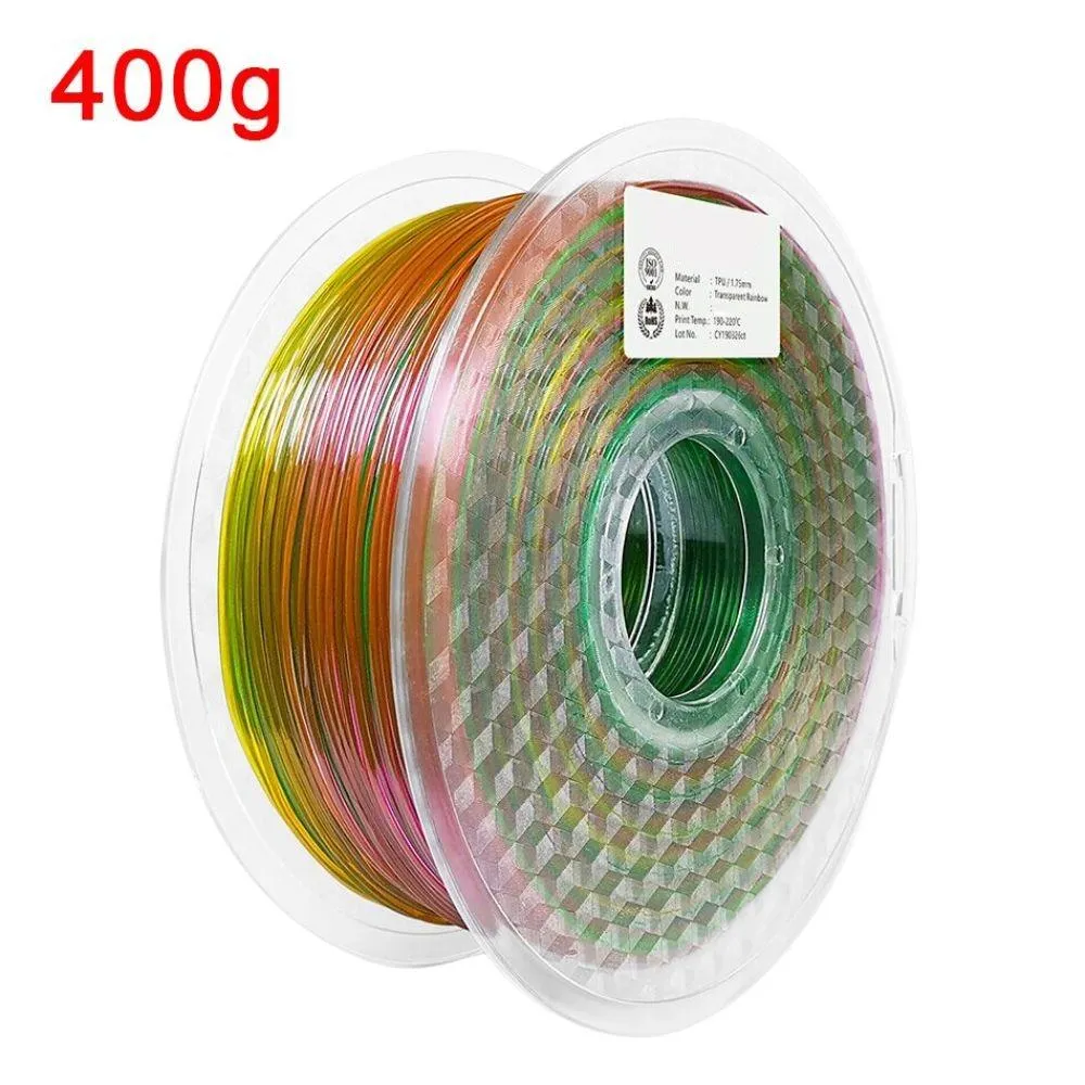 TPU 3D Printing Filament 1.75mm Flexible No Bubble Non-toxic 3D Printer Plastic Material TPU Filament 0.5KG/0.25KG