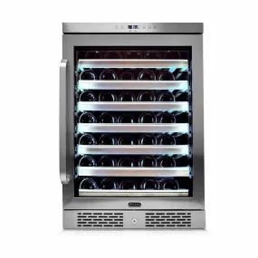 Whynter Elite Spectrum Lightshow 54 Bottle Stainless Steel 24 inch Built-in Wine Refrigerator BWR-545XS